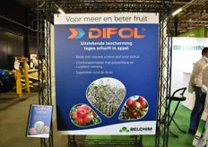 ...hier de werking van Difol, een middel ter bescherming van schurft in appelen